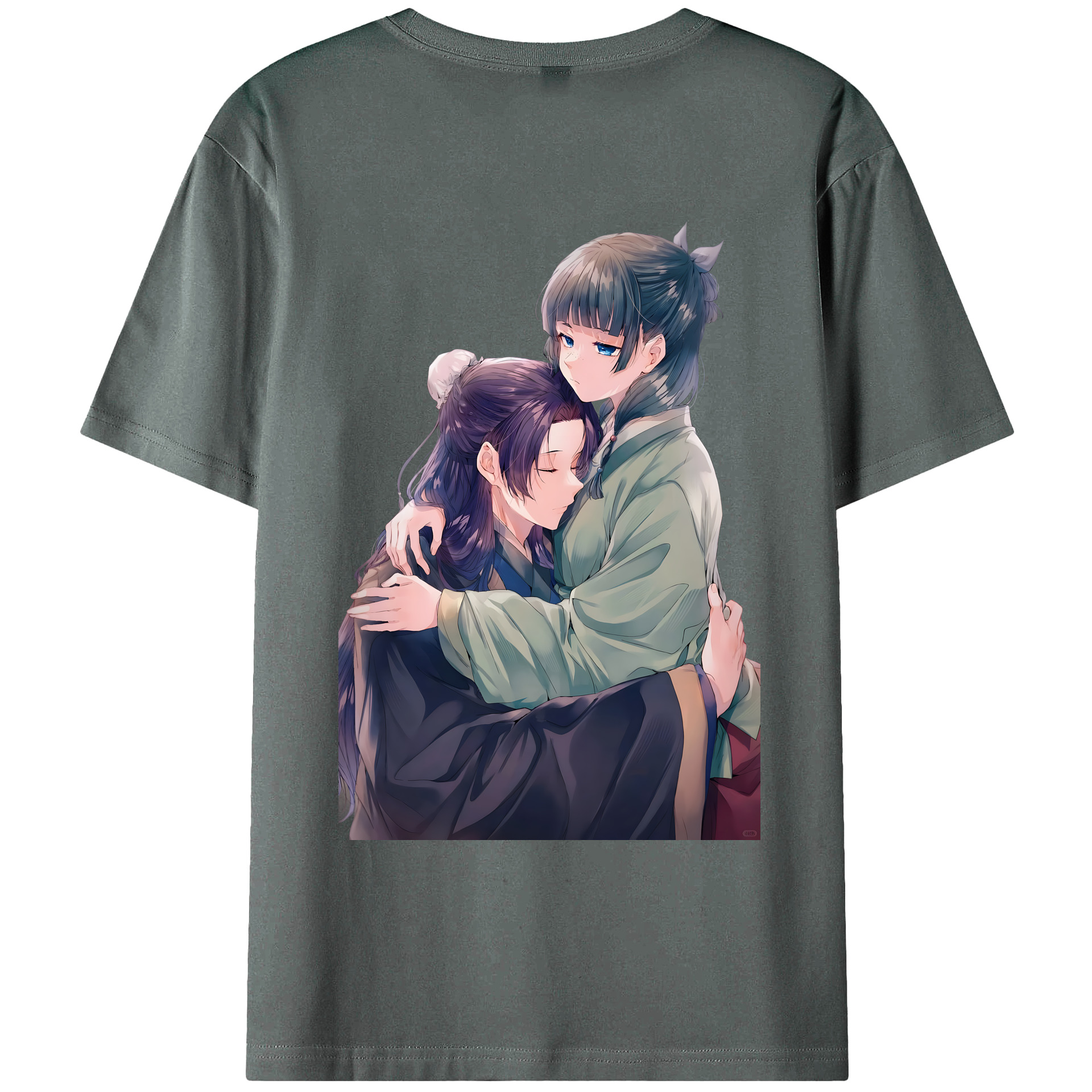 （画像用） 薬屋のひとりごと The Apothecary Diaries 綿100％ メンズ半袖Tシャツ（バックプリント） 通気性